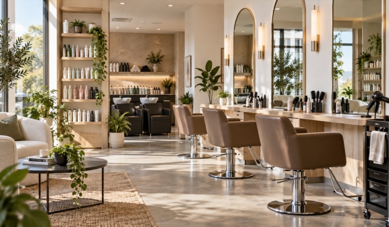 Modern kuaför ve güzellik salonu