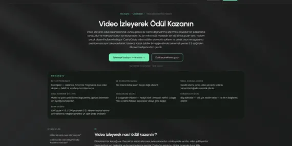 CashyGo’da Boş Dakikalar Puana Dönüşüyor: Video İzleyerek Ödül Kazanma