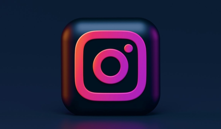 Üç boyutlu Instagram logosu