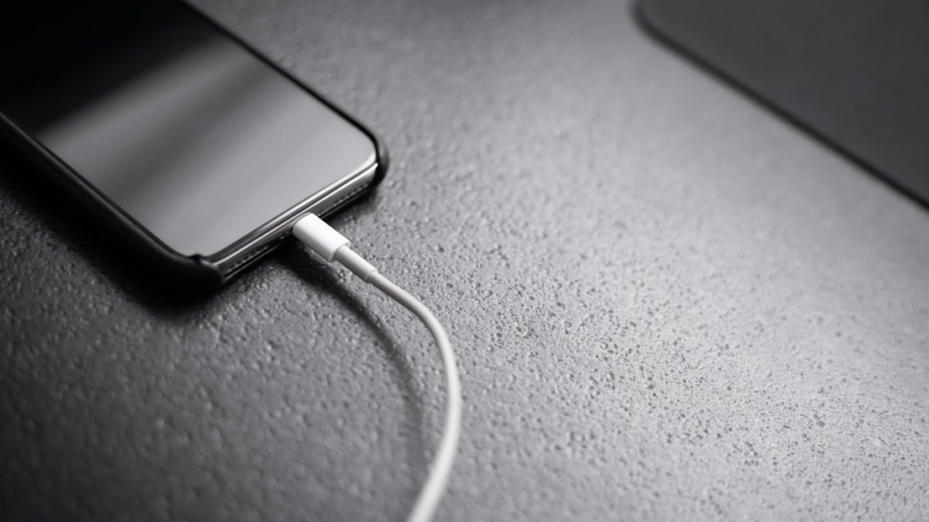 Şarj kablosu takılı akıllı telefon (temsili görsel)